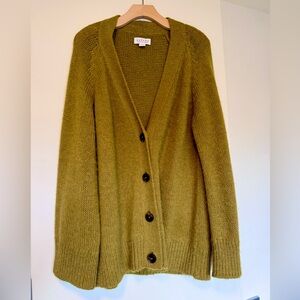 Velvet by Graham & Spencer Moss Green Button-Up Cardigan
